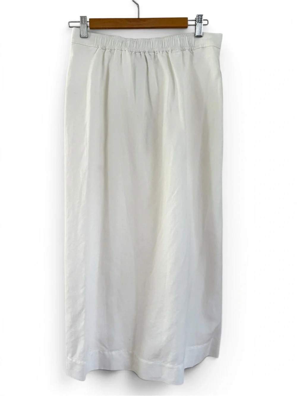 Alex Mill Agnes midi wrap skirt in twill off white size medium NWT - Picture 3 of 9